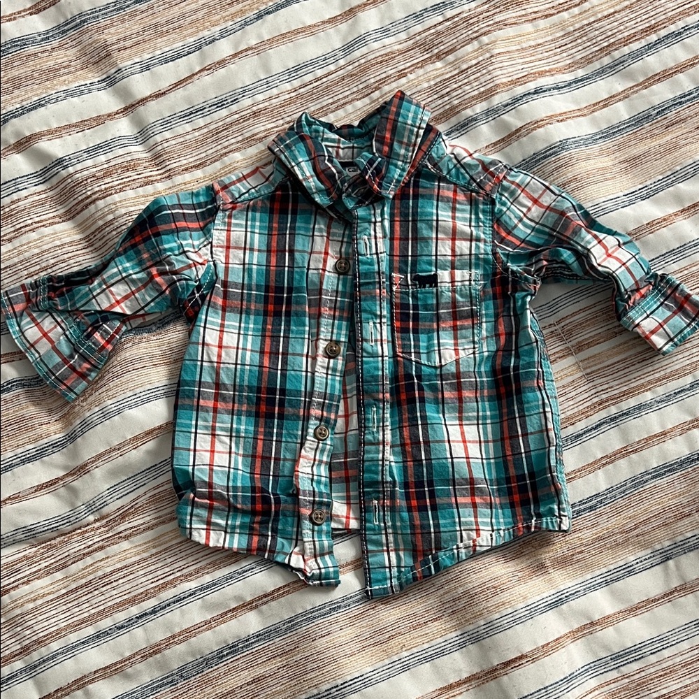 Plaid Button-Up Shirt for Kids